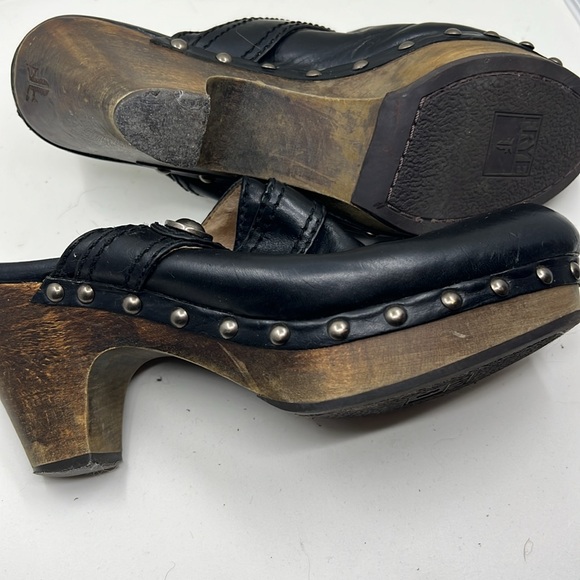 Frye Leather Clogs, Size 7, Worn Once - Picture 6 of 6